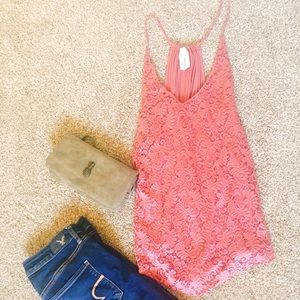 Spaghetti strap flower shirt